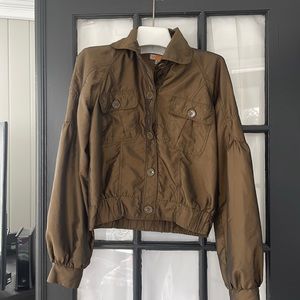 Anthro Tulle 🌸 bronze sateen waist jacket